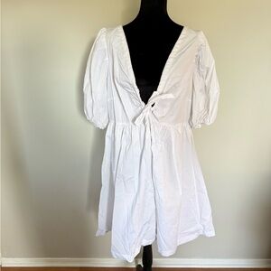 Abercrombie & Fitch Ivory Puff Sleeve Top